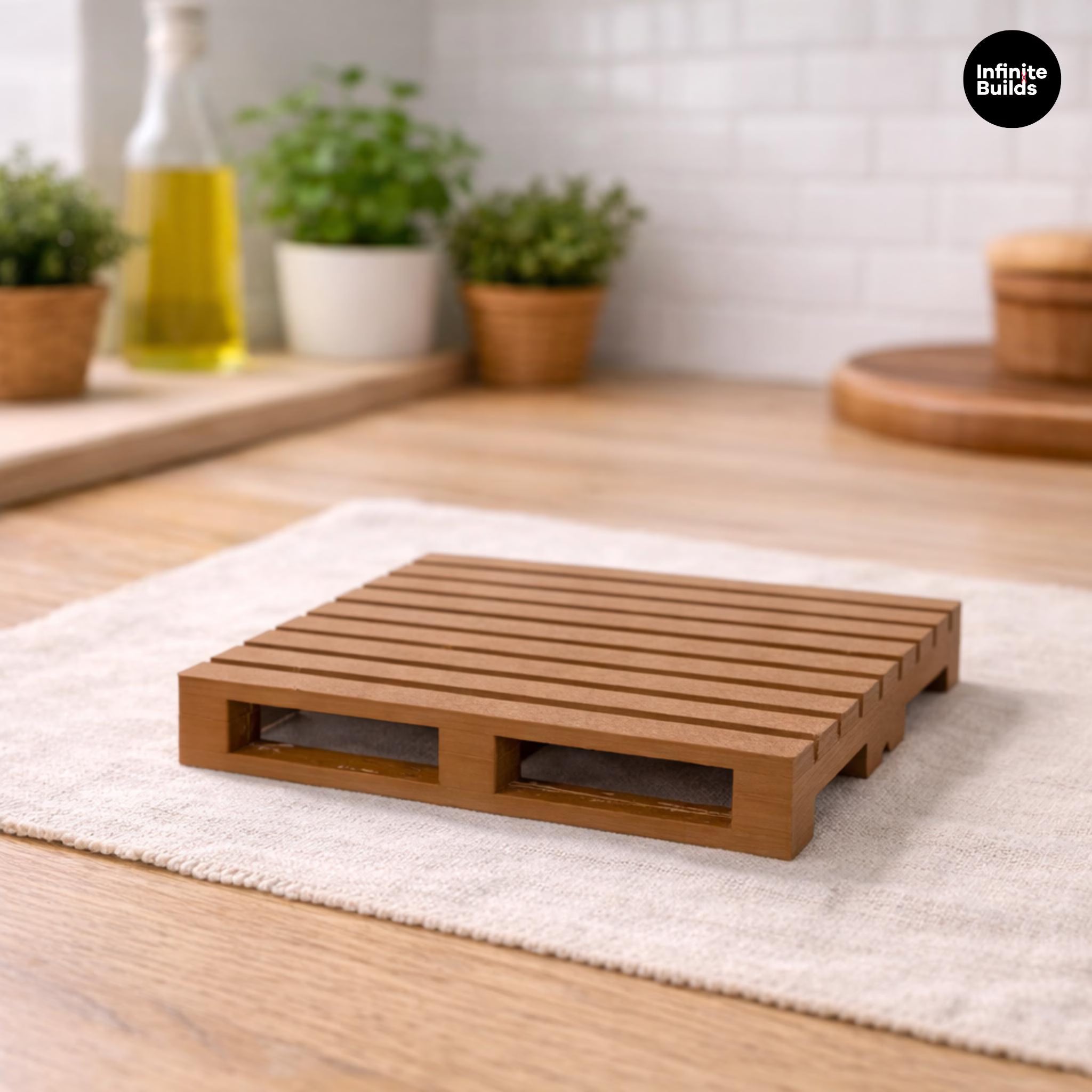 Mini Pallet 1:12 | 3D Printed Miniature | Dollhouse Industrial Decor | Warehouse Props | Gift for Mini Collectors