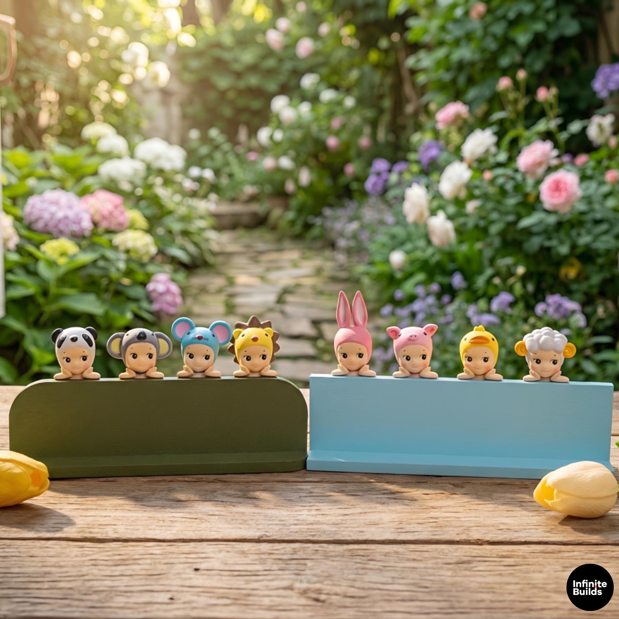 Sonny Angel Hippers Display Stand | 1:12 Scale | 3D Printed PLA Shelf | Desk Decor Organizer | Kawaii Display | Gift for Collectors