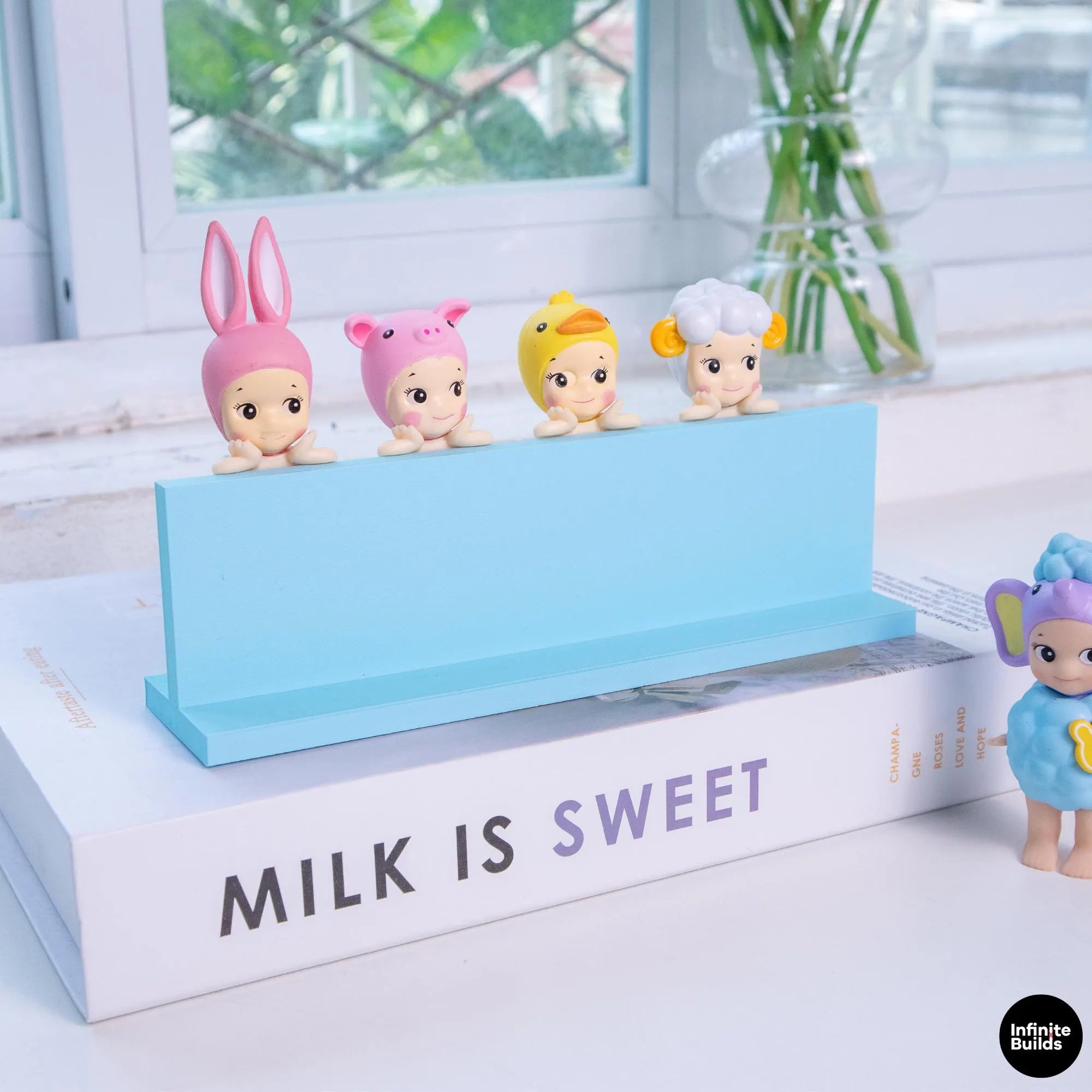 Sonny Angel Hippers Display Stand | 1:12 Scale | 3D Printed PLA Shelf | Desk Decor Organizer | Kawaii Display | Gift for Collectors