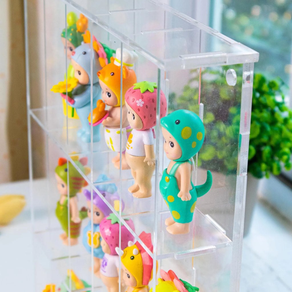 Clear Acrylic Cubby Shelf | Sonny Angel & Smiski Display Case | Mini Figure Organizer | Kawaii Desk Decor | Collector Shelf