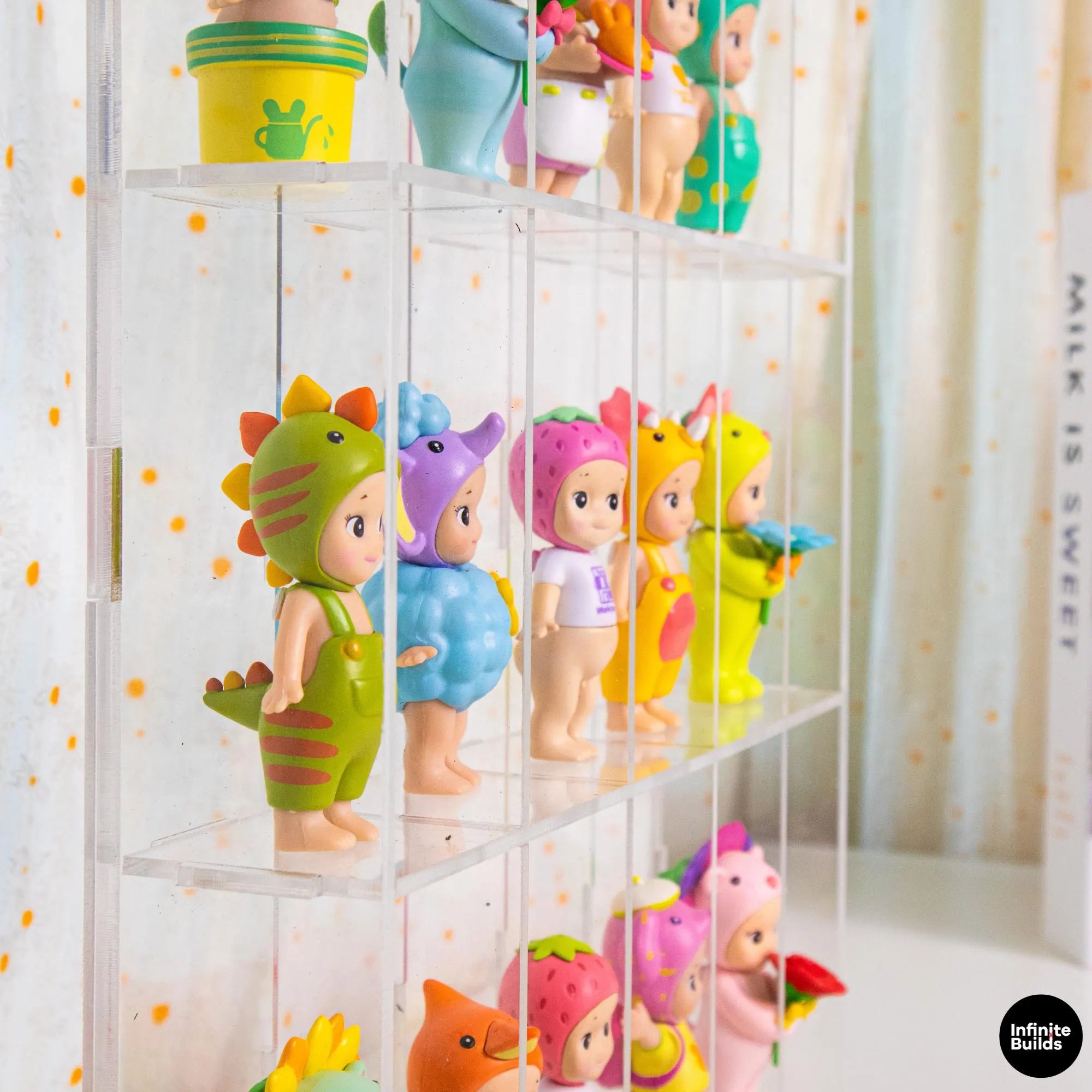 Clear Acrylic Cubby Shelf | Sonny Angel & Smiski Display Case | Mini Figure Organizer | Kawaii Desk Decor | Collector Shelf