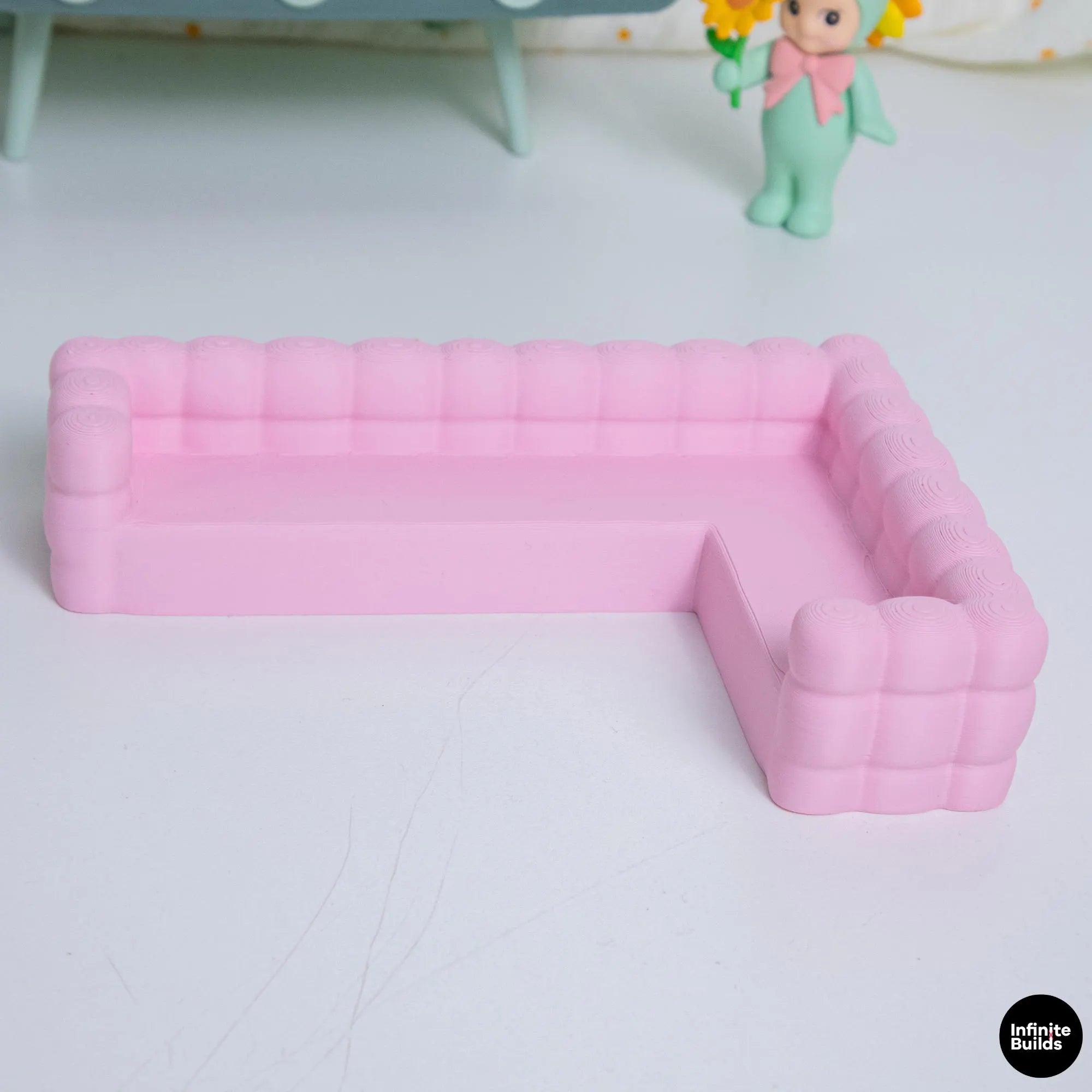 Smiski Sofa Set Single & Long Couch | Mini Furniture Display | Kawaii Desk Decor | Smiski Furniture | Collector Gift