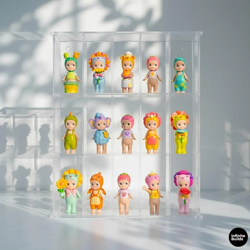 Clear Acrylic Cubby Shelf | Sonny Angel & Smiski Display Case | Mini Figure Organizer | Kawaii Desk Decor | Collector Shelf