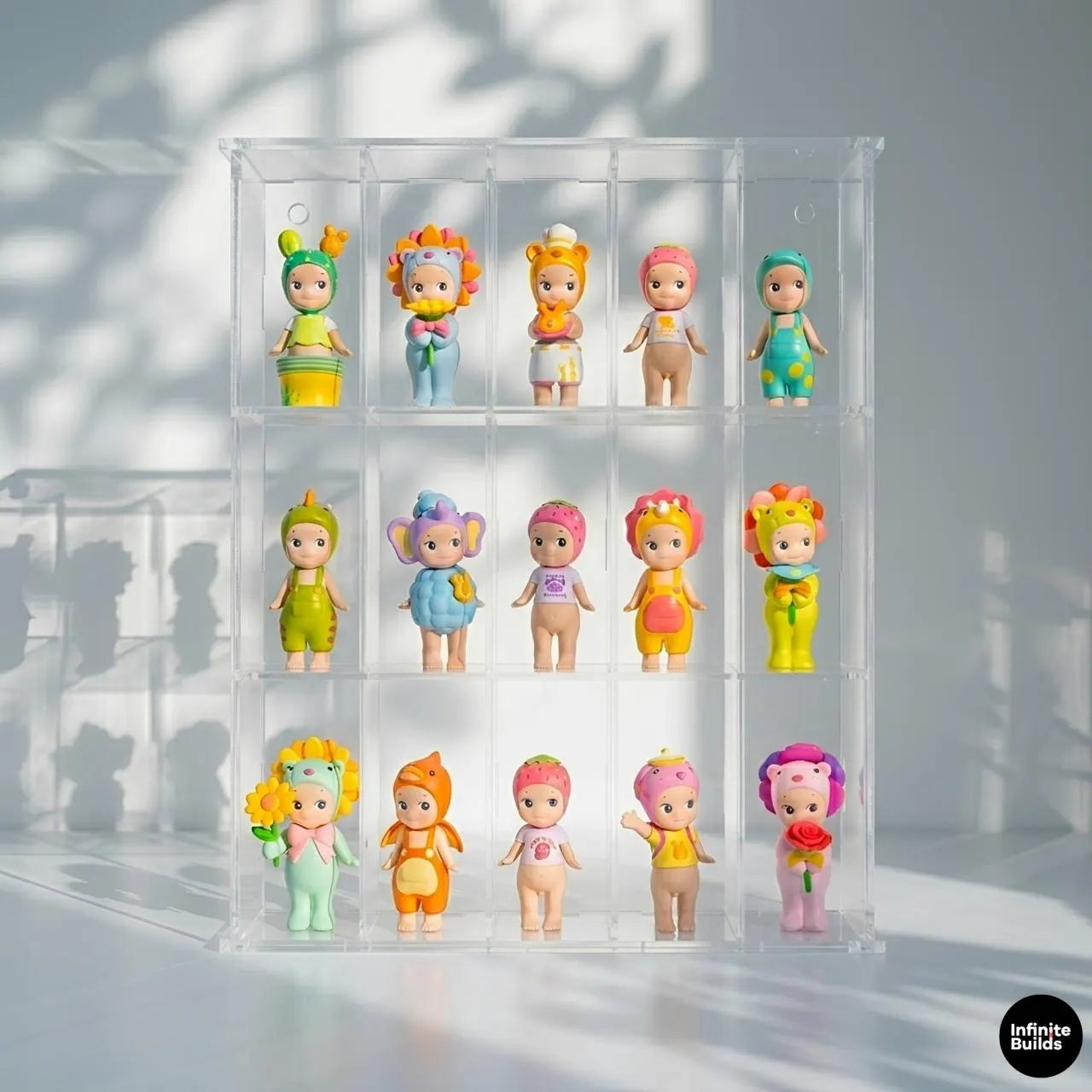 Clear Acrylic Cubby Shelf | Sonny Angel & Smiski Display Case | Mini Figure Organizer | Kawaii Desk Decor | Collector Shelf