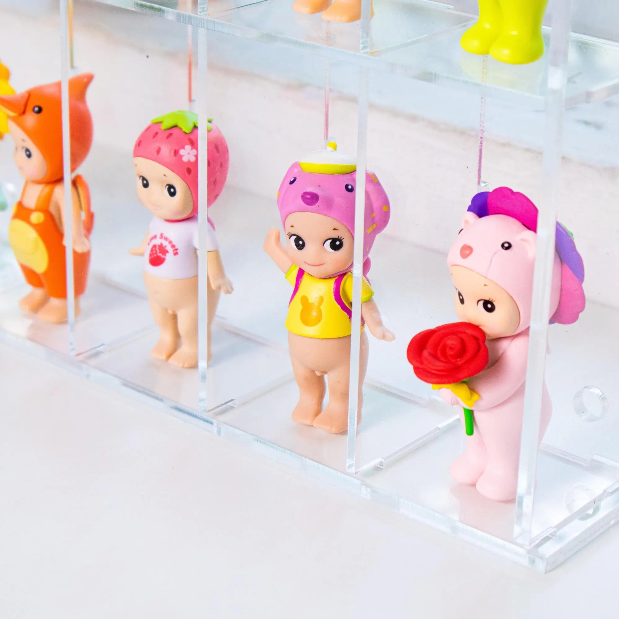 Clear Acrylic Cubby Shelf | Sonny Angel & Smiski Display Case | Mini Figure Organizer | Kawaii Desk Decor | Collector Shelf