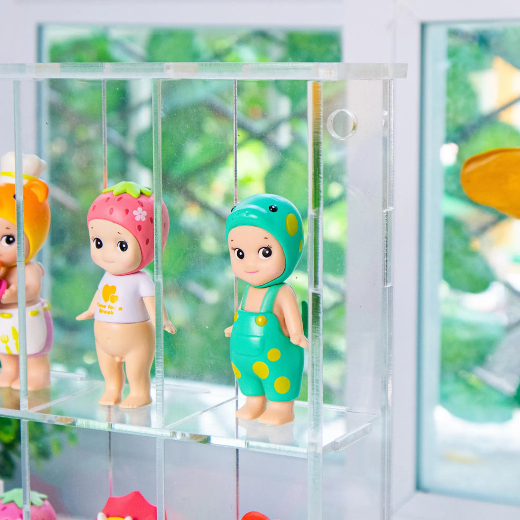 Clear Acrylic Cubby Shelf | Sonny Angel & Smiski Display Case | Mini Figure Organizer | Kawaii Desk Decor | Collector Shelf