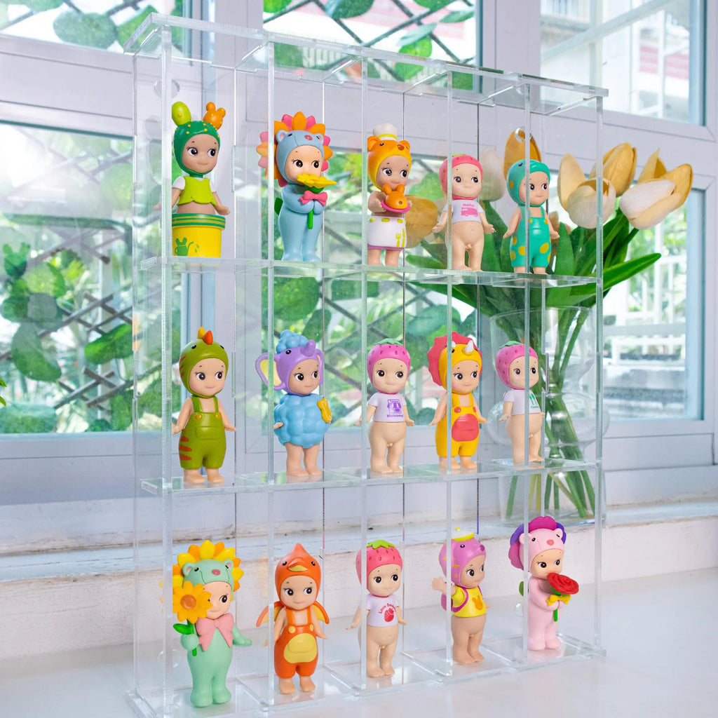 Clear Acrylic Cubby Shelf | Sonny Angel & Smiski Display Case | Mini Figure Organizer | Kawaii Desk Decor | Collector Shelf