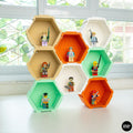 Lego Figurine Honeycomb Shelf