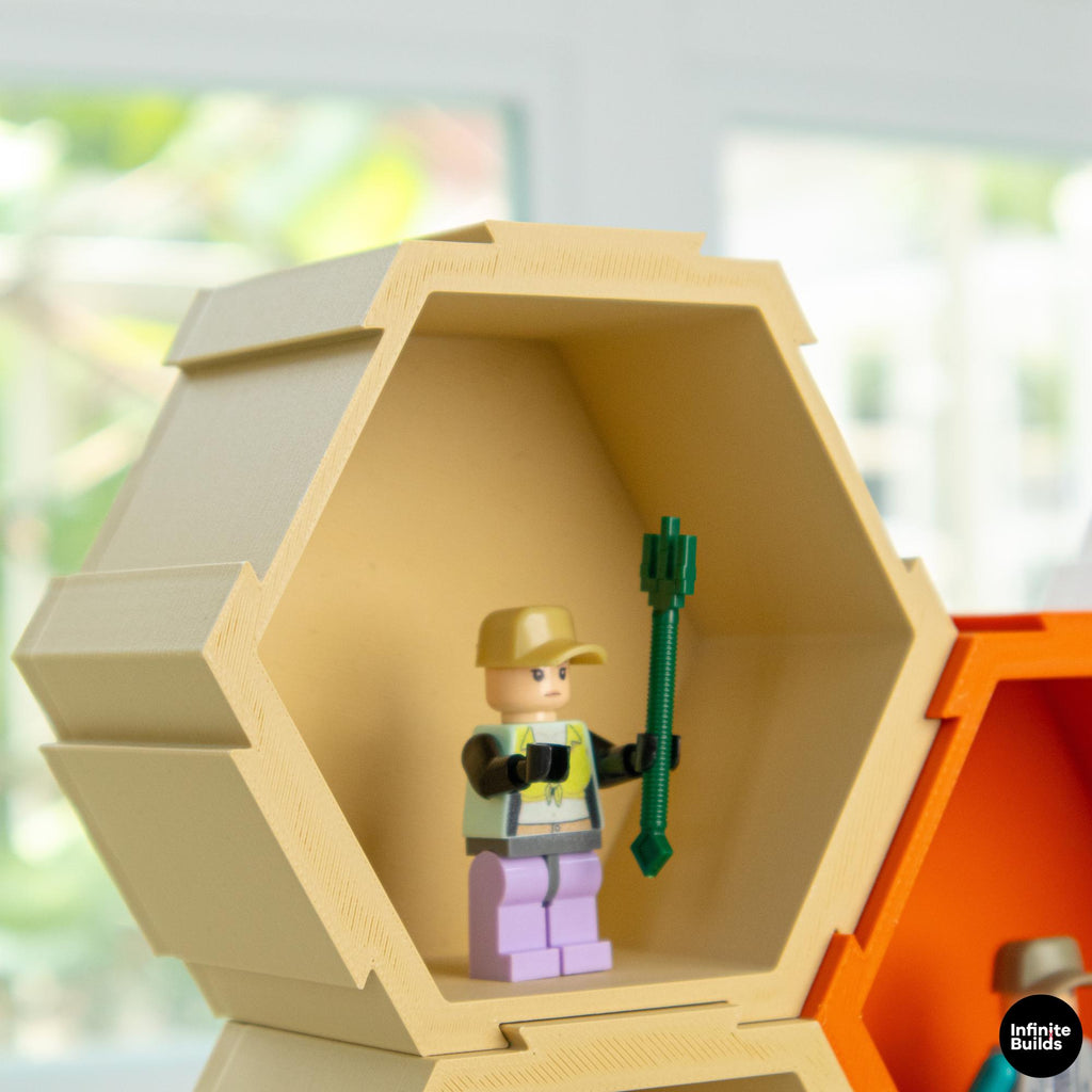 Lego Figurine Honeycomb Shelf