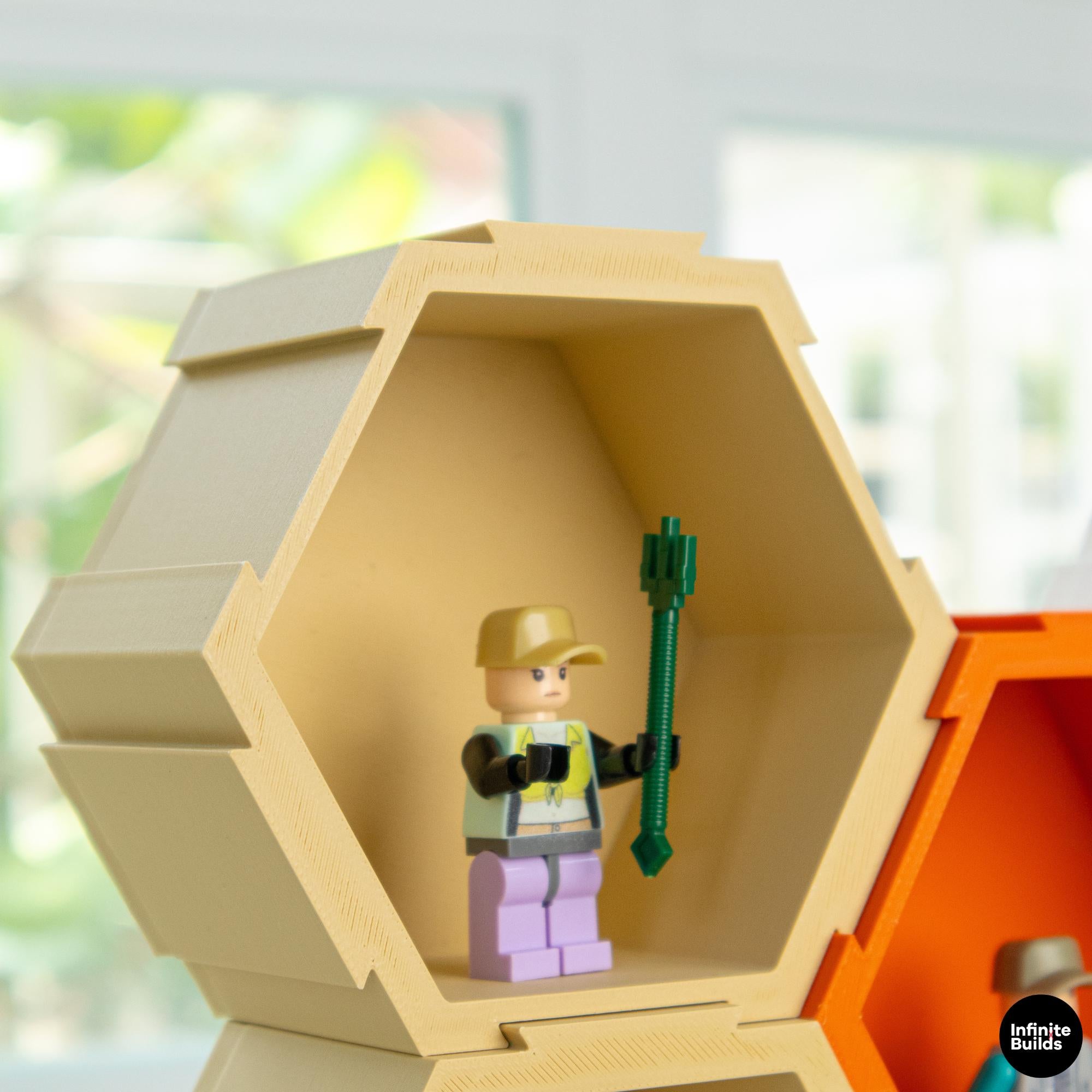Lego Figurine Honeycomb Shelf