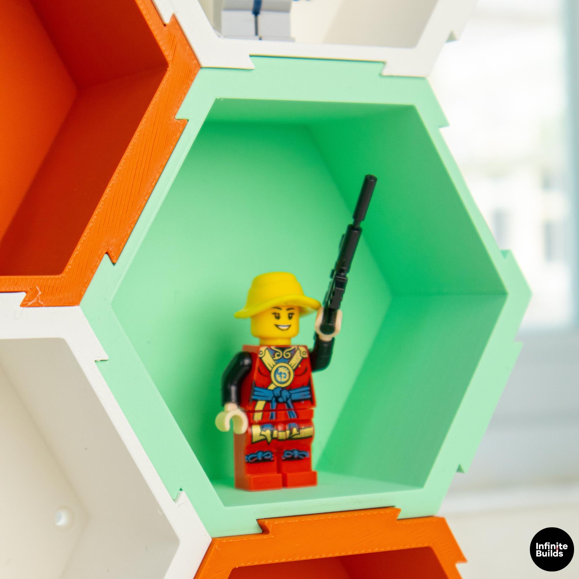 Lego Figurine Honeycomb Shelf