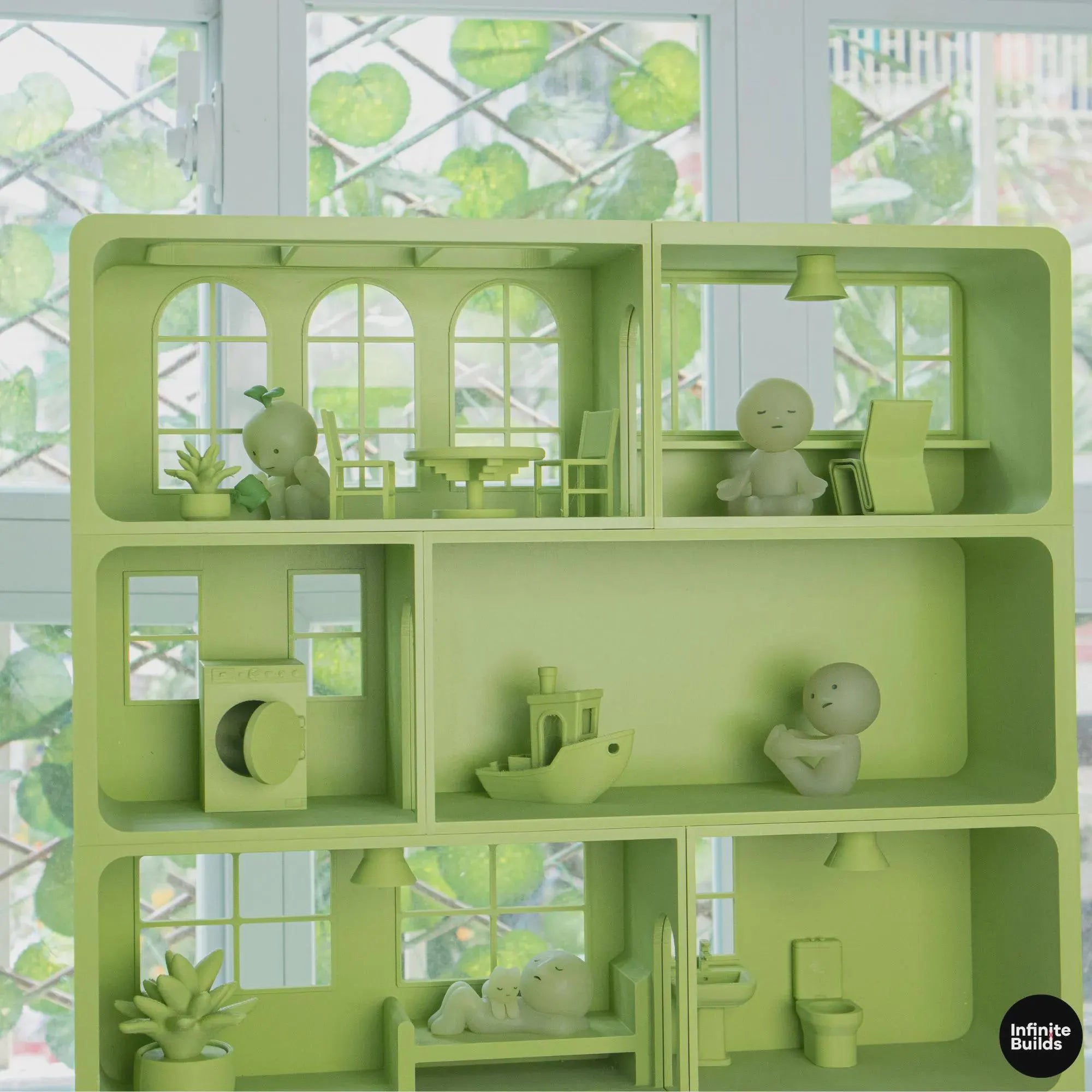 5 Tier Giant Smiski House Mansion Shelf | Mini Room Display | Smiski Shelf Organizer | Miniature Room Decor | Gift for Smiski Lovers