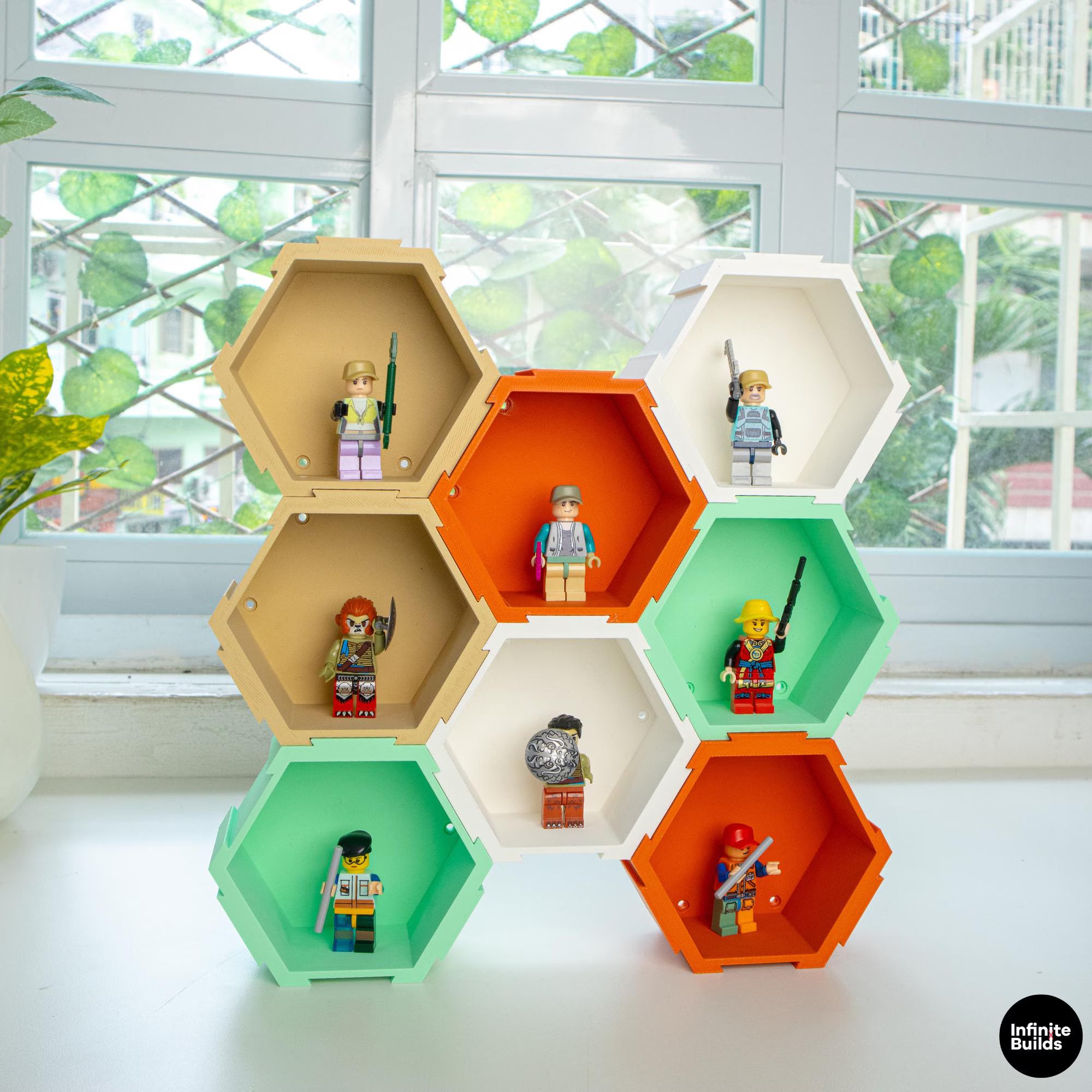 Lego Figurine Honeycomb Shelf