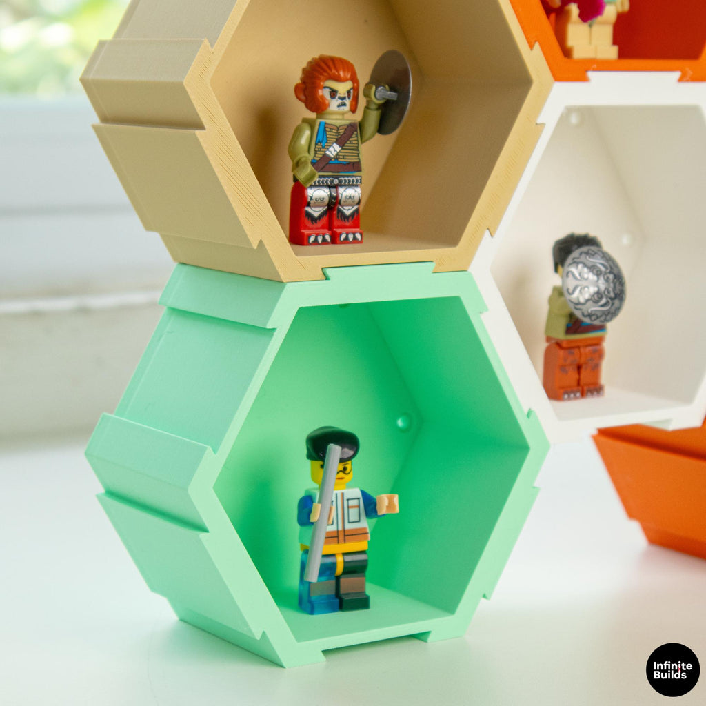 Lego Figurine Honeycomb Shelf