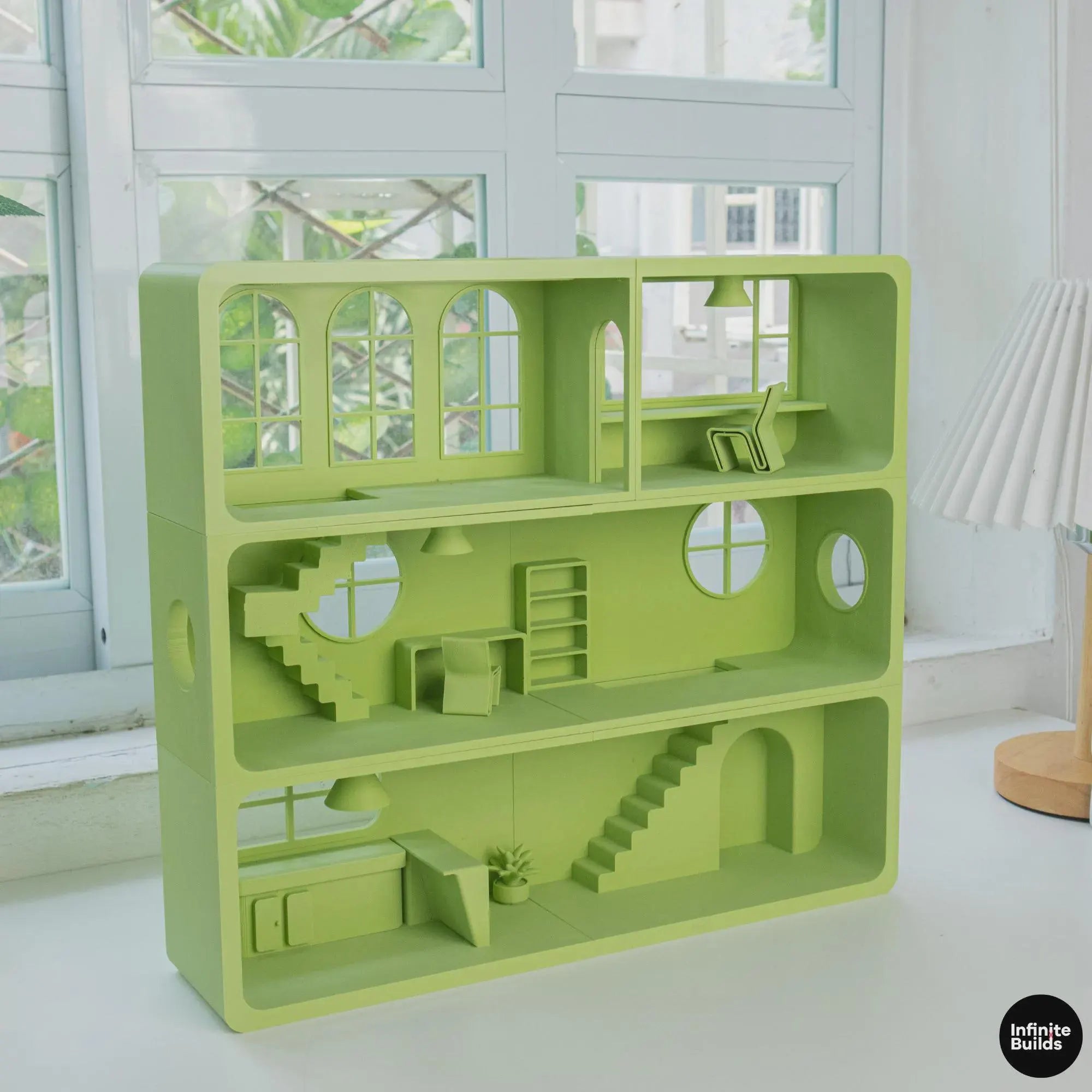 3 Tier Giant Smiski House Mansion Shelf | Mini Room Display | Smiski Shelf Organizer | Miniature Room Decor | Gift for Smiski Lovers