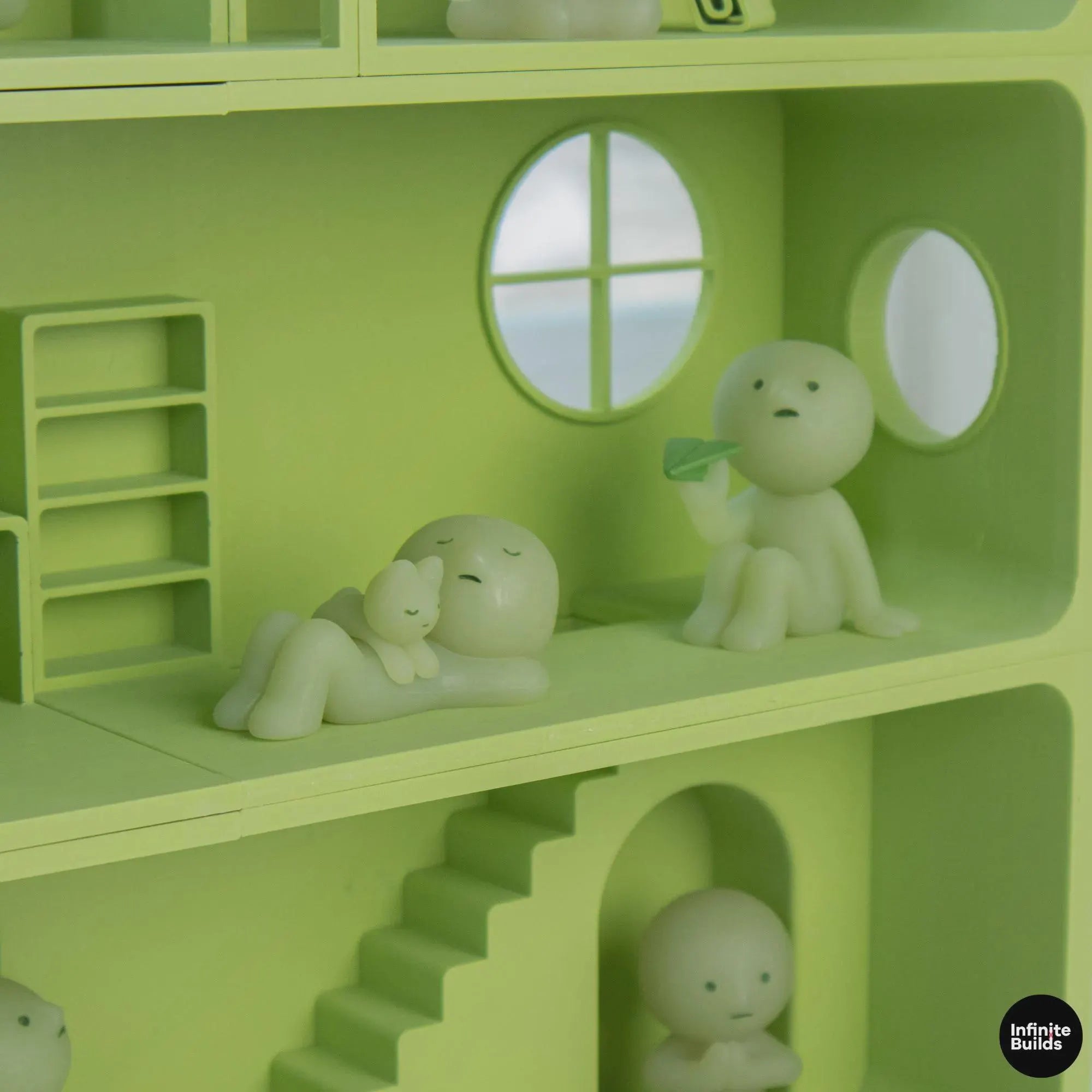 3 Tier Giant Smiski House Mansion Shelf | Mini Room Display | Smiski Shelf Organizer | Miniature Room Decor | Gift for Smiski Lovers
