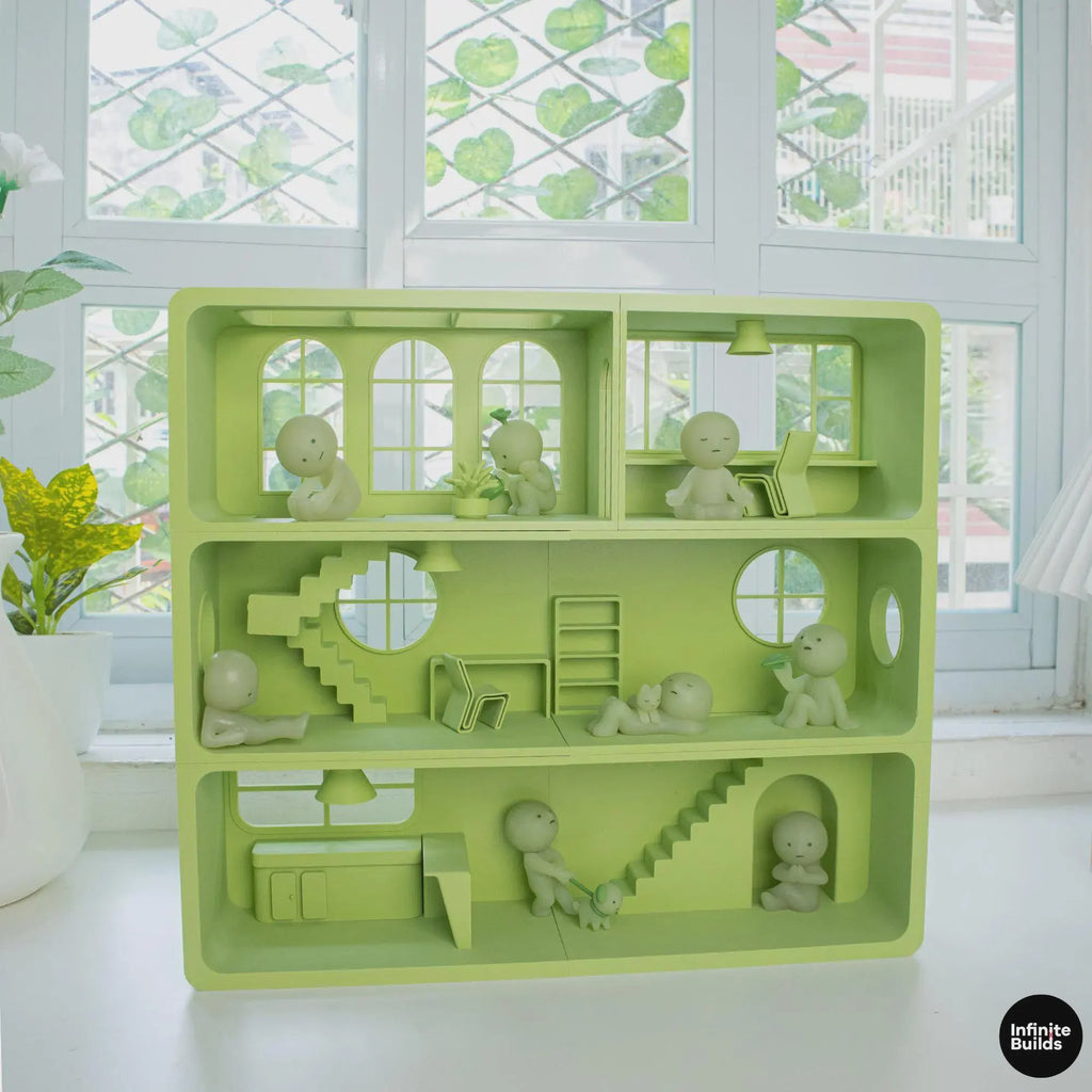 3 Tier Giant Smiski House Mansion Shelf | Mini Room Display | Smiski Shelf Organizer | Miniature Room Decor | Gift for Smiski Lovers