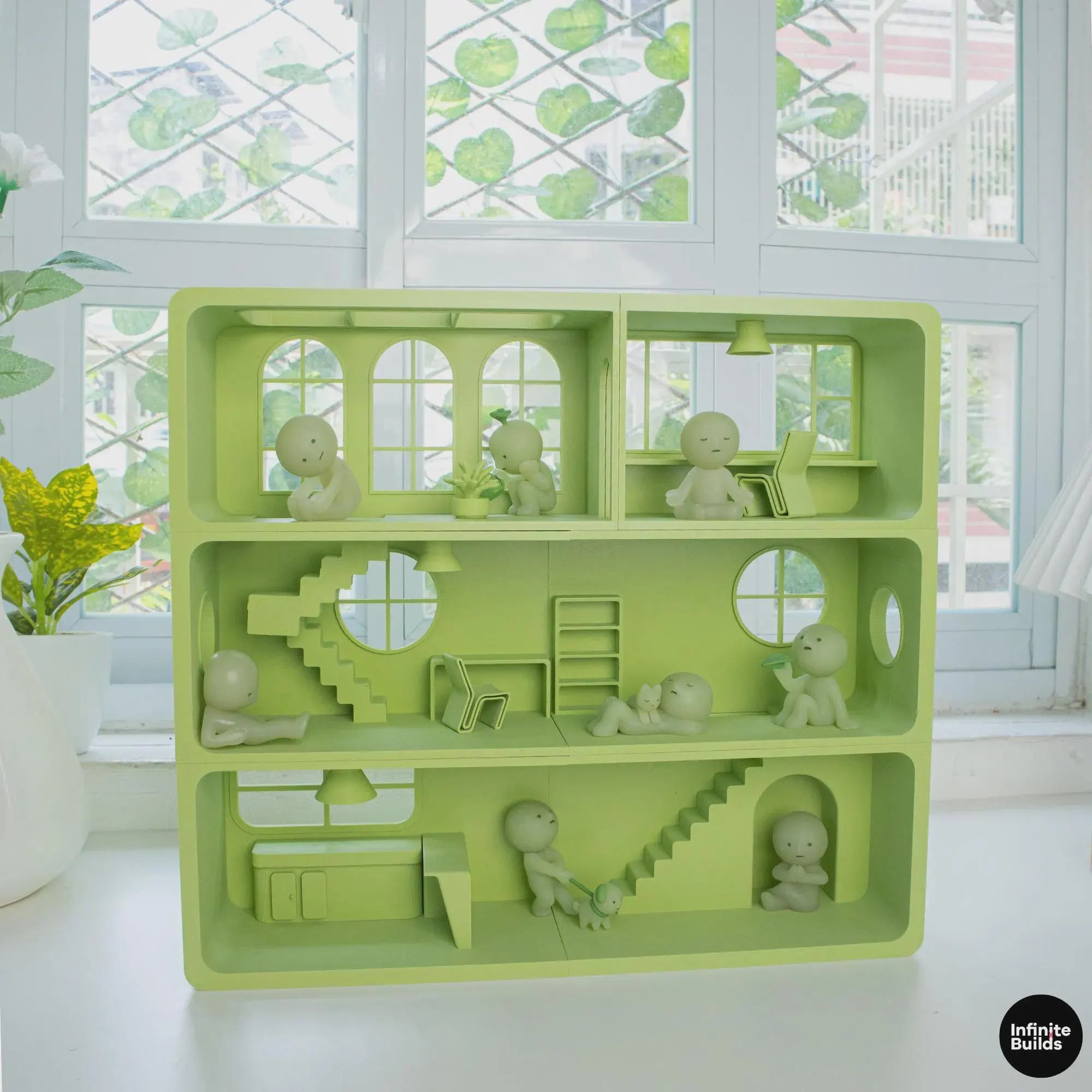 3 Tier Giant Smiski House Mansion Shelf | Mini Room Display | Smiski Shelf Organizer | Miniature Room Decor | Gift for Smiski Lovers