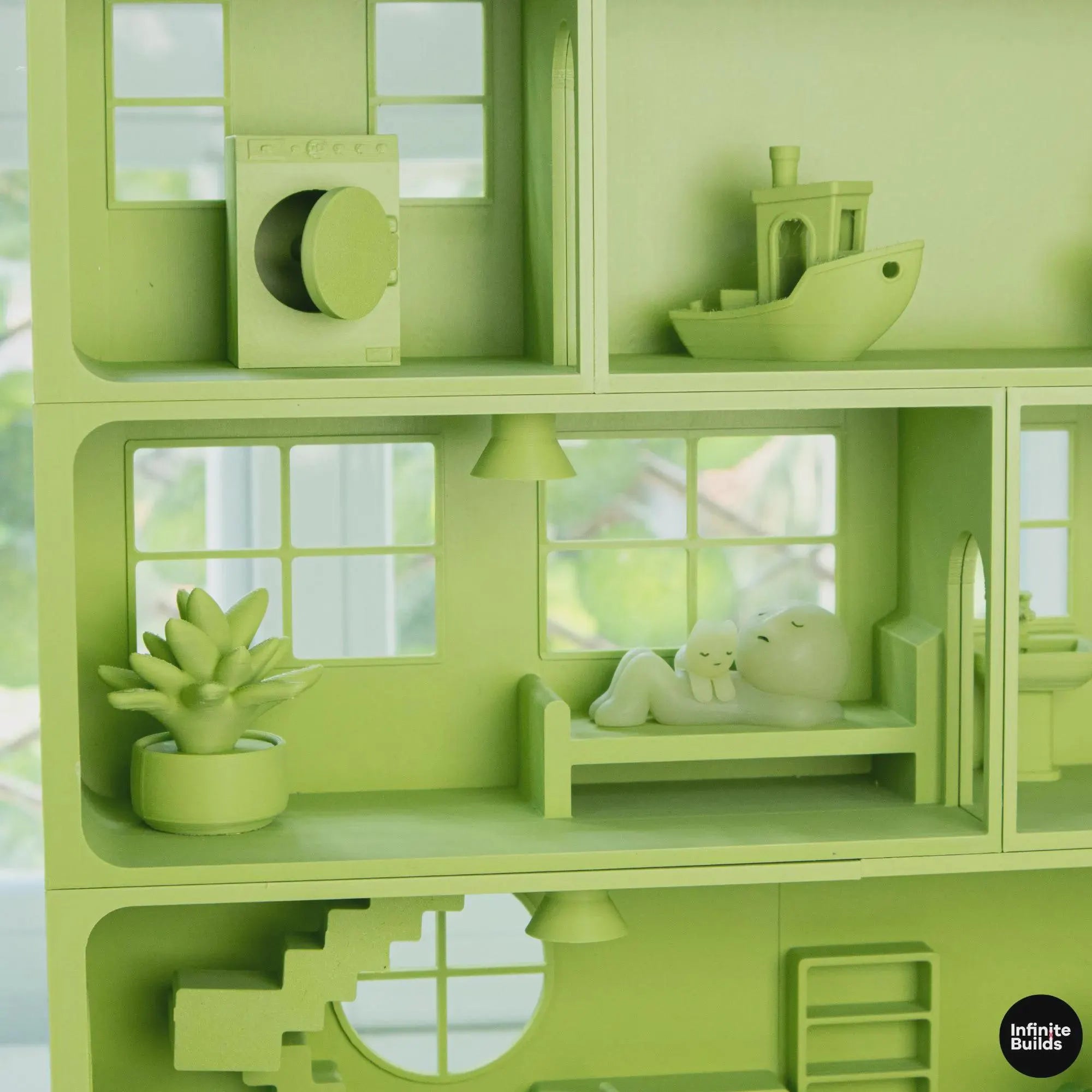 5 Tier Giant Smiski House Mansion Shelf | Mini Room Display | Smiski Shelf Organizer | Miniature Room Decor | Gift for Smiski Lovers
