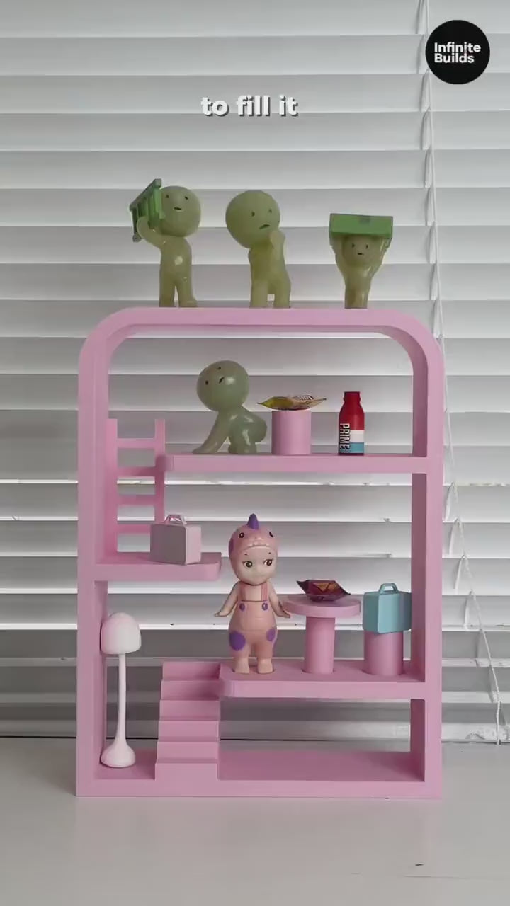 3D Printed PLA Mini Art Toy Display Shelf: Smiski, Sonny Angel