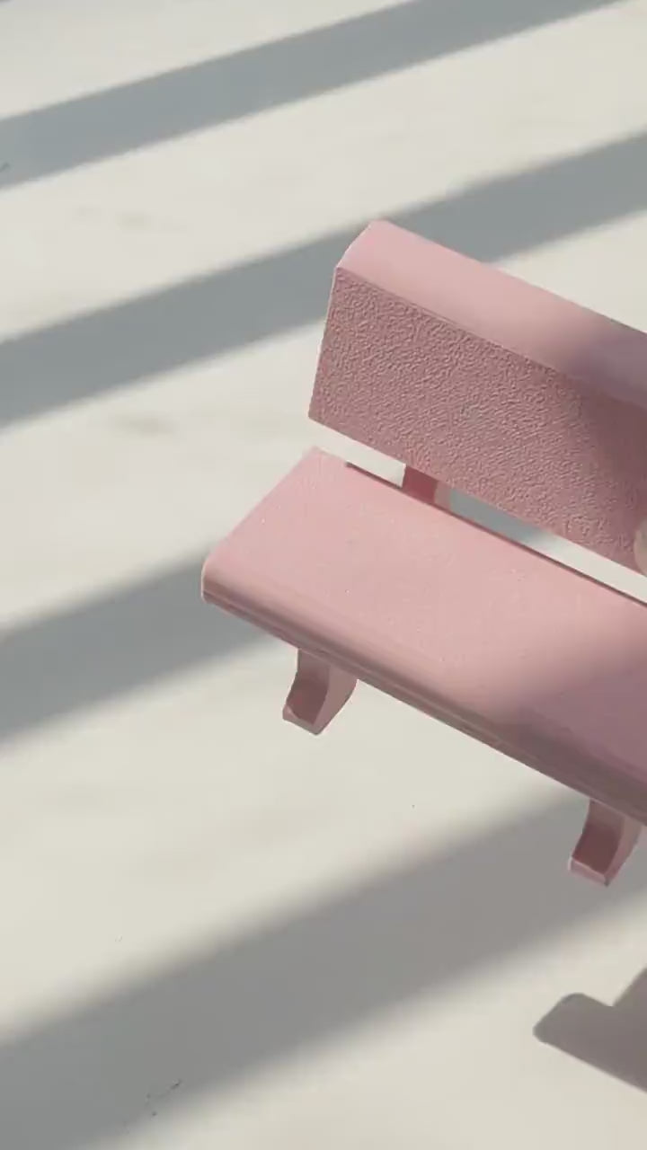 Smiski Mini Stone Bench 1:12 | 3D Printed Bench for Smiski | Miniature Park Chair | Smiski Display Decor