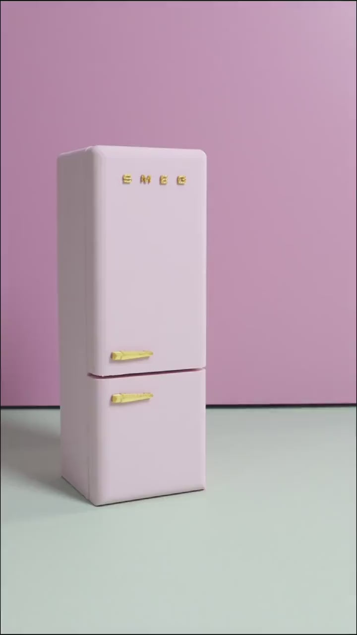 SMEG Fridge | 1:12 Scale | Dollhouse Miniature | Tiny Furniture | Retro Collection | Desk Decor | Gift for Her | Colors Customization