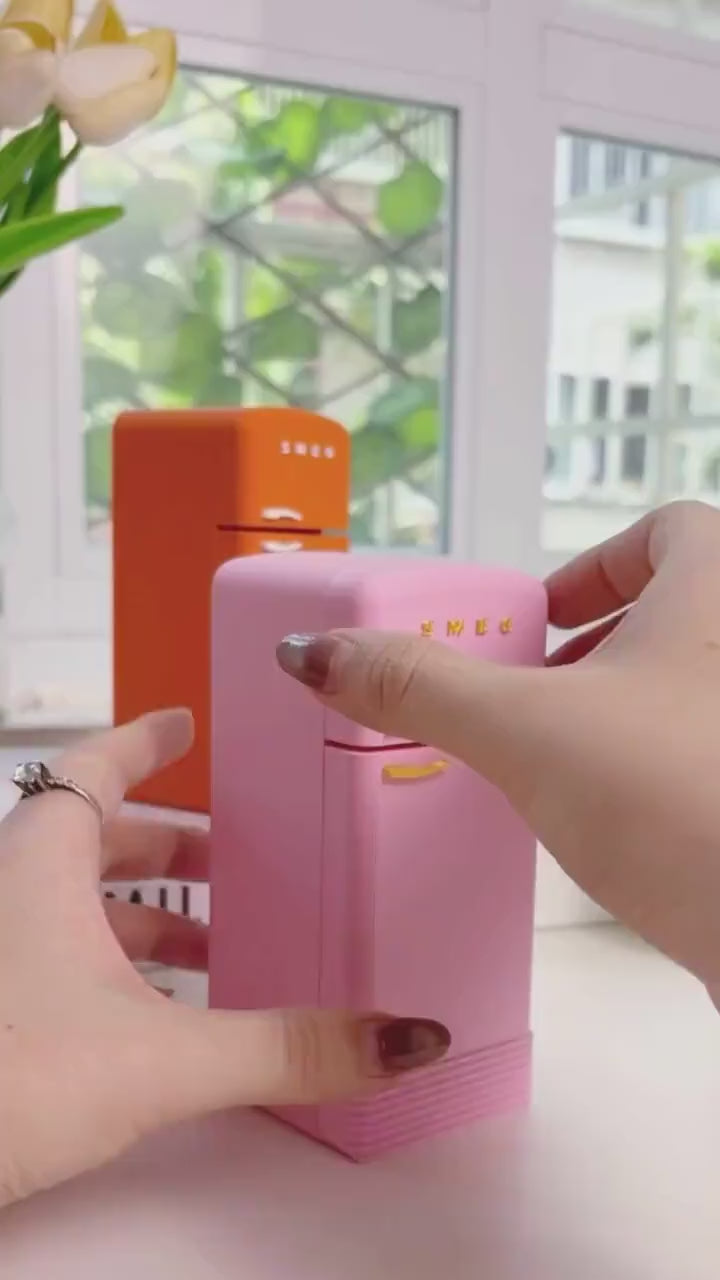 Mini Retro Fridge 1950 | Scale 1:12 | 3D Printed PLA | Dollhouse Decor | Sonny Angel Display Fridge | Cute Mini Furniture