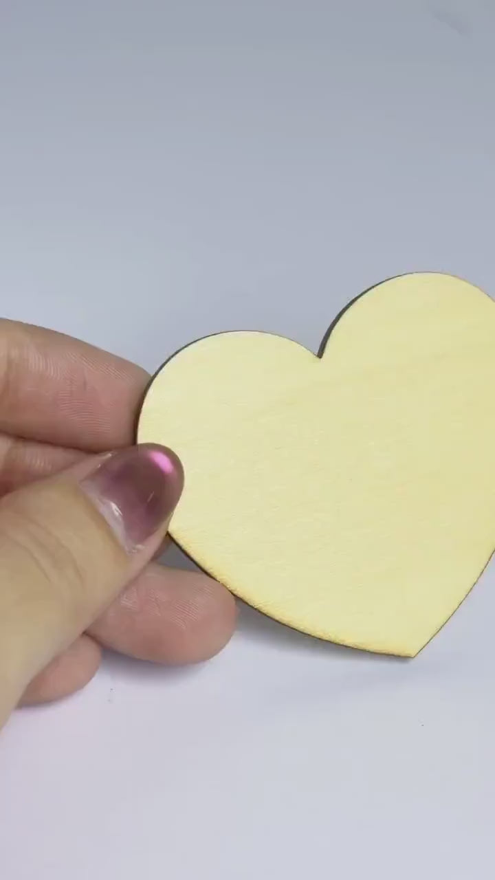 Personalized Laser Cut Wooden Heart Blank